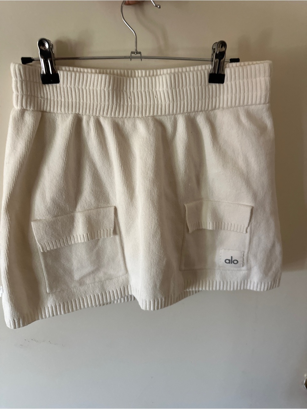 Alo Yoga Scholar Knit Cargo Skirt - Ivory size M - Picture 5 of 9